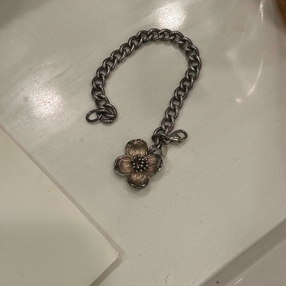 Tiffany & Co. Silver Charm Dogwood Bracelet - Picture 2 of 3